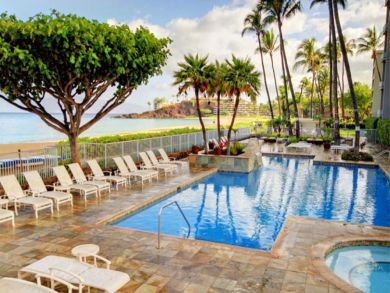 Beachside pool